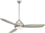 Minka Aire F477L-BNW Concept I Wet Contemporary Brushed Nickel LED 58" Home Ceiling Fan