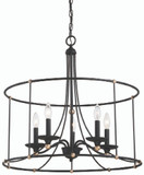 Minka Lavery 1047-677 Westchester County Contemporary Sand Coal with Skyline Gold Leaf Hanging Light Fixture