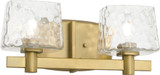 Minka Lavery 2232-695 Drysdale Contemporary Soft Brass 2-Light Bathroom Wall Sconce