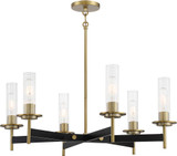 Minka Lavery 2546-726 Baldwin Park Contemporary Coal And Soft Brass Chandelier Lamp