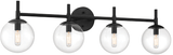 Minka Lavery 2794-66A Auresa Contemporary Coal 4-Light Bathroom Lighting