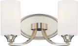 Minka Lavery 3982-613 Tilbury Contemporary Polished Nickel 2-Light Lighting For Bathroom