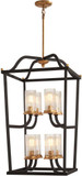 Minka Lavery 4518-100 Posh Horizon Contemporary Sand Coal with Gold Leaf Foyer Lighting Fixture