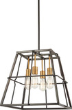 Minka Lavery 4763-416 Keeley Calle Modern Painted Bronze with Natural Brush Foyer Lighting