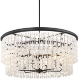 Minka Lavery 6706-66 Shimmering Elegance Contemporary Sand Coal 36" Hanging Pendant Lighting