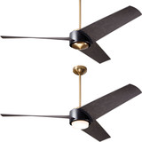 Modern Fan Company AMB-SBMB-56-EB Ambit DC Contemporary Satin Brass / Matte Black w/ Ebony Blades LED 56" Home Ceiling Fan