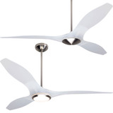 Modern Fan Company BRI-BNTL-56 IC/Brisa DC Contemporary Bright Nickel w/ Translucent Blades LED 56" Home Ceiling Fan