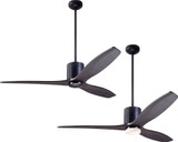 Modern Fan Company LLX-DBBK-54-EB LeatherLuxe DC Contemporary Dark Bronze with Black Leather LED 54" Ceiling Fan