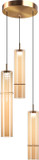 Matteo C30603AGAM Bambu Modern Aged Gold Brass LED Multi Pendant Lighting