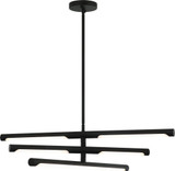 Matteo C31490MB Novelle Contemporary Matte Black LED 36" Kitchen Island Light