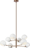 Matteo C31708MWAG Orb Modern Matte White Hanging Chandelier