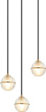 Matteo C33103AG Misty Modern Aged Gold Brass Multi Pendant Light Fixture