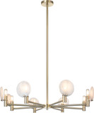 Matteo C33808CG Cloudburst Modern Champagne Gold Hanging Chandelier