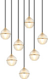 Matteo C33107AG Misty Modern Aged Gold Brass Multi Drop Lighting Fixture