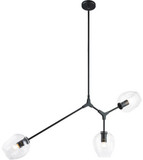 Matteo C49703BK Cherry Blossoms Modern Black Chandelier Light