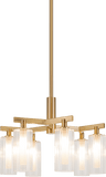 Matteo C60806AG Kristof Aged Gold Brass Mini Chandelier Lamp