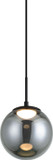 Matteo C61311MBSM Boble Modern Matte Black LED 8" Mini Lighting Pendant