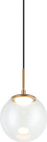Matteo C61311AGCL Boble Modern Aged Gold Brass LED 8" Mini Drop Lighting Fixture
