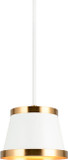 Matteo C62901WHAG Caske Modern White 8" Mini Pendant Light