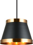 Matteo C62903BKAG Caske Contemporary Black 14" Hanging Lamp