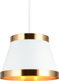 Matteo C62903WHAG Caske Modern White 14" Pendant Lighting