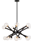 Matteo C64614BKCL Matchstix Contemporary Black Chandelier Light