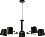 Matteo C73705BK Luca Contemporary Black Chandelier Lighting