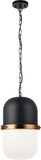 Matteo C73803MBOP Tillie Modern Matte Black 11" Mini Hanging Pendant Light