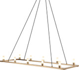 Matteo C75210AG Cascadian Contemporary Aged Gold Brass Halogen Island Lighting