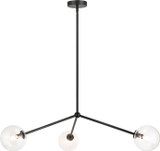 Matteo C81703BKCL Novo Contemporary Black Chandelier Lamp