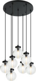 Matteo C84007MBCL Ridge Contemporary Matte Black Multi Hanging Pendant Light