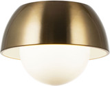 Matteo M11301AGOP Watson Modern Aged Gold Brass LED 9" Flush Mount Lighting