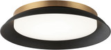 Matteo M12518MBAG Finley Modern Matte Black + Aged Gold Brass LED 18" Ceiling Light