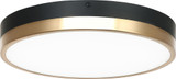Matteo M15301BKAG Tone Contemporary Black and Aged Gold Brass LED Flush Mount Light Fixture