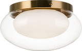 Matteo M15703AG Caspian Modern Aged Gold Brass 15" Ceiling Light