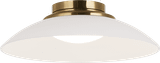 Matteo M16411AGFR Luna Aged Gold Brass LED 14" Flush Ceiling Light Fixture