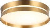 Matteo M18816AG Greyson Modern Aged Gold Brass LED 16" Flush Mount Light Fixture