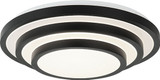 Matteo M18919MB Helix Contemporary Matte Black LED Flush Ceiling Light Fixture
