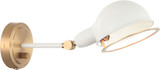 Matteo S00711AGWH Blare Modern Brass / White Wall Swing Arm Lamp