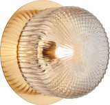 Matteo S01301AGCL Knobbel Modern Aged Gold Brass LED Wall Light Sconce