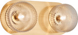 Matteo S01302AGCL Knobbel Modern Aged Gold Brass LED 2-Light Bathroom Sconce Lighting