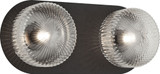 Matteo S01302MBCL Knobbel Modern Matte Black LED 2-Light Bath Lighting Sconce
