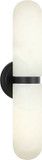 Matteo S01912MB Capsula Contemporary Matte Black Bathroom Wall Sconce
