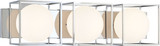 Matteo S03803CH Squircle Modern Chrome 3-Light Bathroom Light