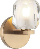 Matteo S04101AG Carleton Modern Aged Gold Brass Halogen Lamp Sconce