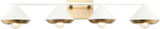 Matteo S06804WHAG Velax Contemporary White 4-Light Bath Lighting Fixture