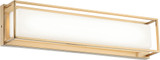 Matteo S13418AG Thornstone Contemporary Aged Gold Brass LED 18" Lighting Sconce