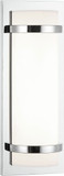 Matteo S15818CH Brampton Contemporary Chrome LED 18" Sconce Lighting