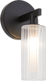Matteo W60801BK Kristof Black Wall Lighting Sconce