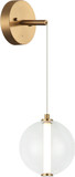 Matteo W69601AGCL Belange Modern Aged Gold Brass LED Lamp Sconce
